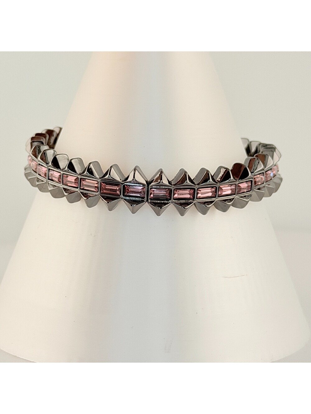 Bomb Party Bracelet - Stretchy Bangle on Hematite Plating